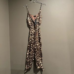 Lulus Animal Print Jumpsuit Size Small